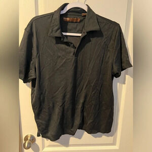Perry Ellis button up collard shirt in black sz Medium.